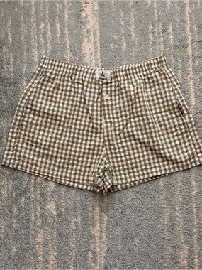 Unbranded Women's Green Gingham Shorts
